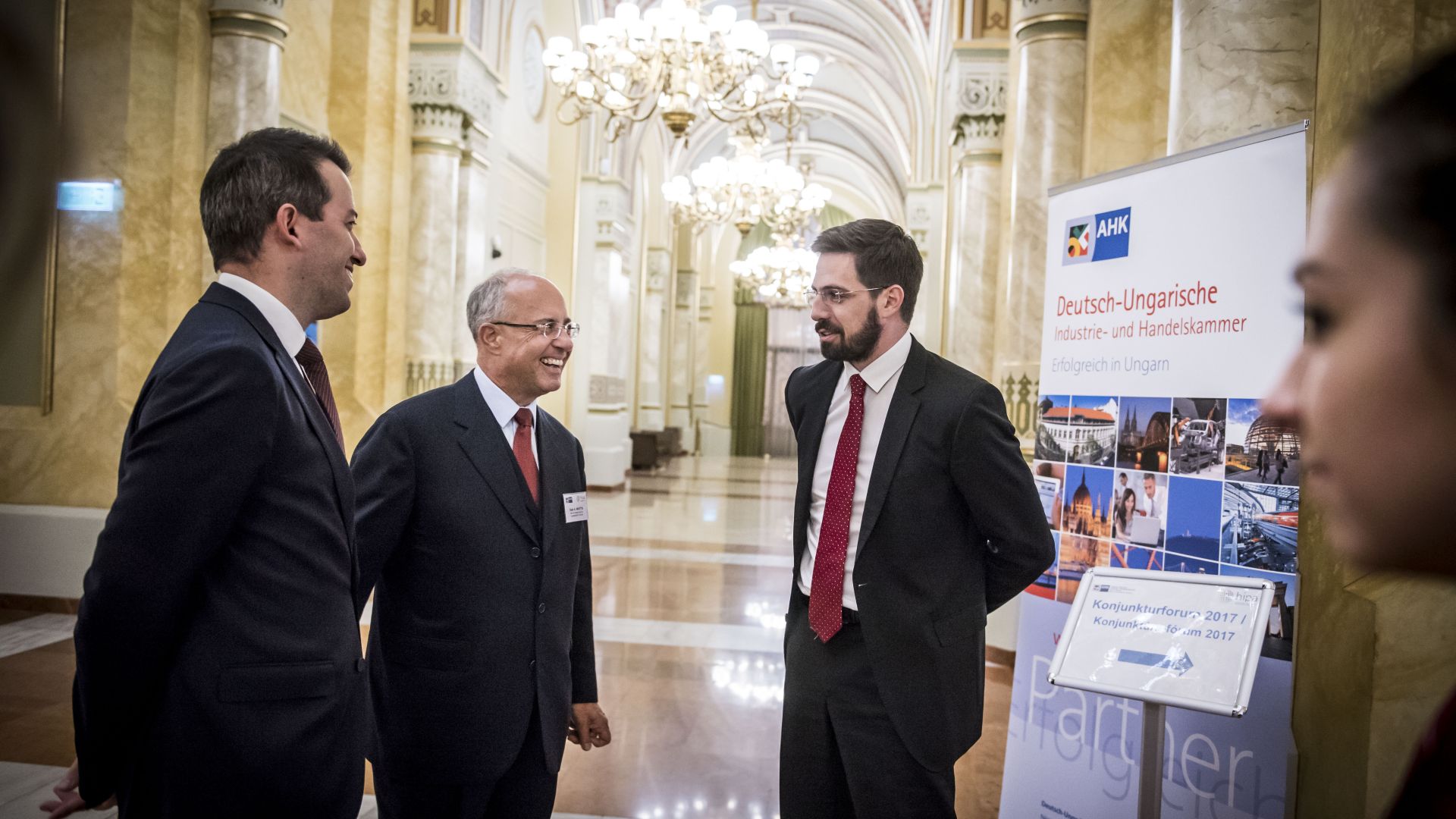 Róbert Ésik, President of HIPA, Dale. A. Martin, President of DUIHK and Levente Magyar, Deputy Minister of Foreign Affairs and Trade